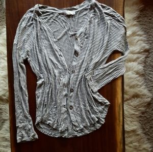 Soft striped cardigan